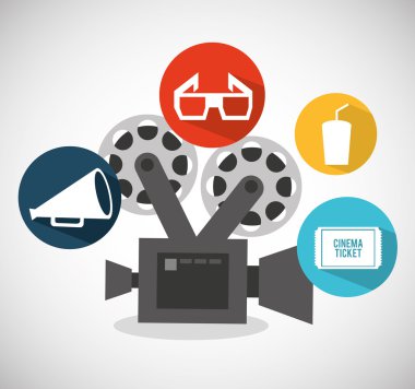 sinema eğlence düz simgesi