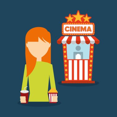 sinema eğlence düz simgesi