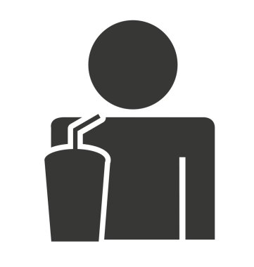 siluet sinema simgesi ile insan