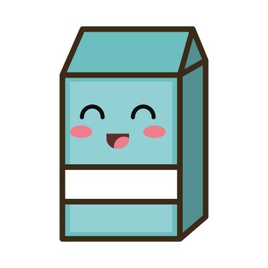 Kawaii karikatür süt kutusu