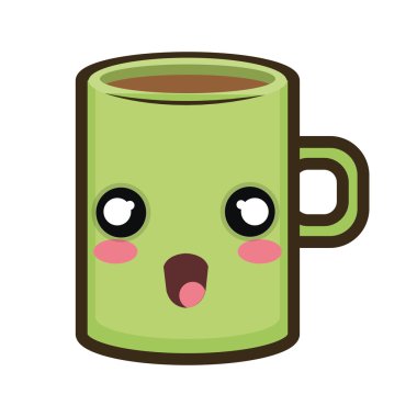 Kawaii karikatür kahve kupa