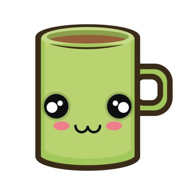 Kawaii karikatür kahve kupa