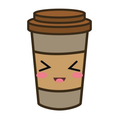 Kawaii karikatür taşınabilir fincan kahve