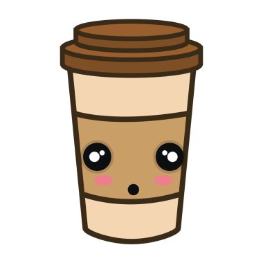 Kawaii karikatür taşınabilir fincan kahve