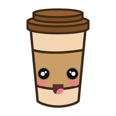 Kawaii karikatür taşınabilir fincan kahve