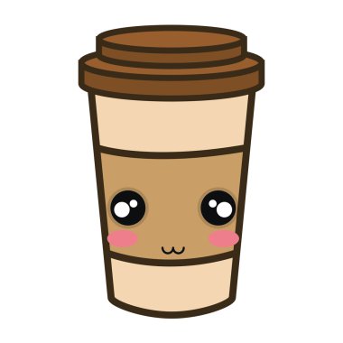 Kawaii karikatür taşınabilir fincan kahve