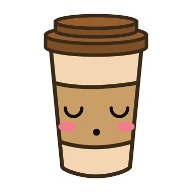 Kawaii karikatür taşınabilir fincan kahve