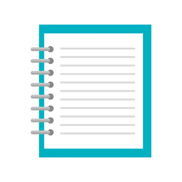 Caderno aberto com capa azul — Vetor de Stock