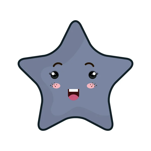 Estrella kawaii dibujos animados — Vector de stock