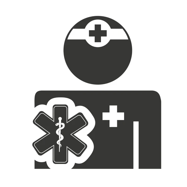 Sylwetka avatar lekarz medyczny ikoną — Wektor stockowy