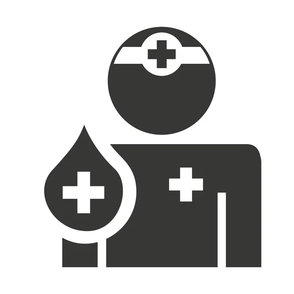 Dokter avatar silhouet met medische pictogram — Stockvector