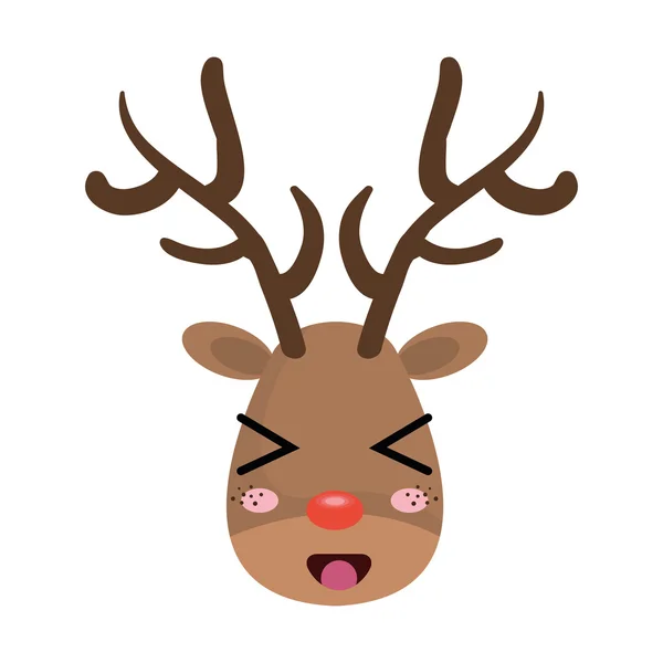 Christmas deer cartoon — Stockvector