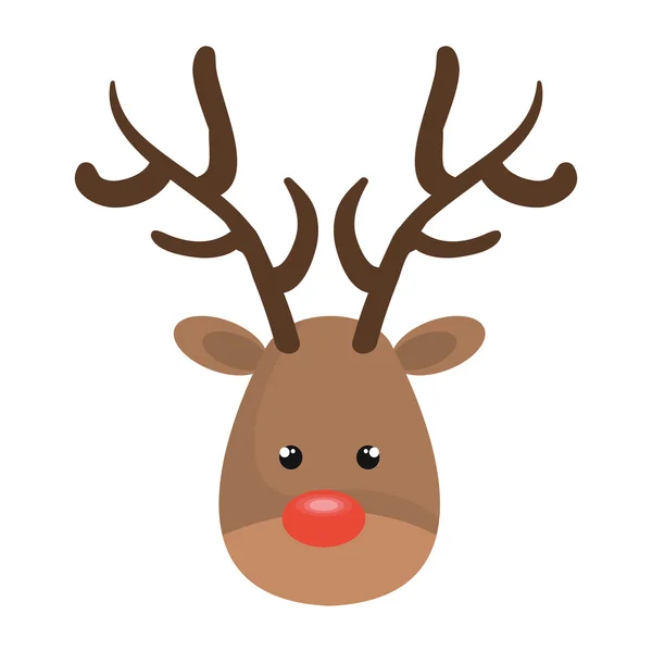 Natale cervo cartone animato — Vettoriale Stock