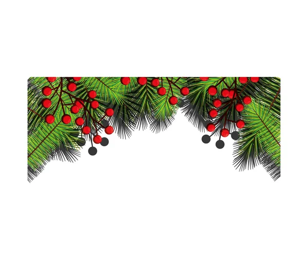Karácsonyi szezon virág dekoráció — Stock Vector