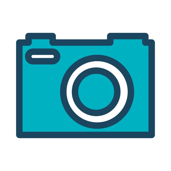 Câmera fotográfica azul — Vetor de Stock