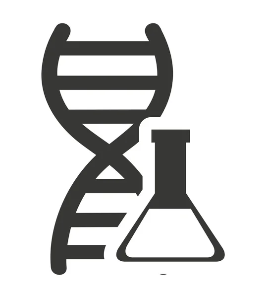 Molécula de ADN con prueba de tubo — Archivo Imágenes Vectoriales