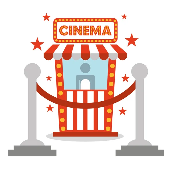 Cinéma divertissement plat icône — Image vectorielle