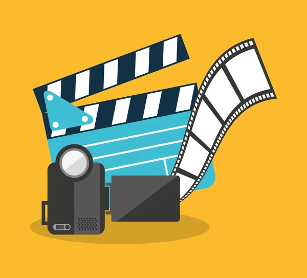 Cinema entretenimento ícone plano —  Vetores de Stock