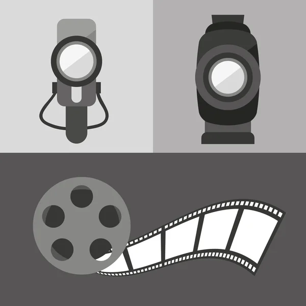 Cinéma divertissement plat icône — Image vectorielle