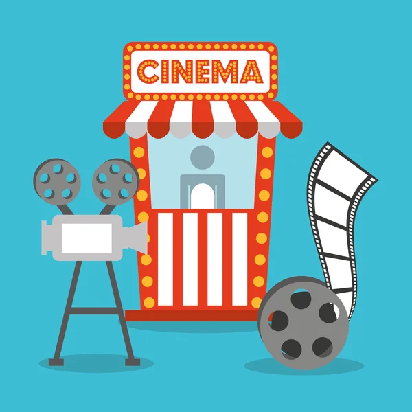 Cinéma divertissement plat icône — Image vectorielle