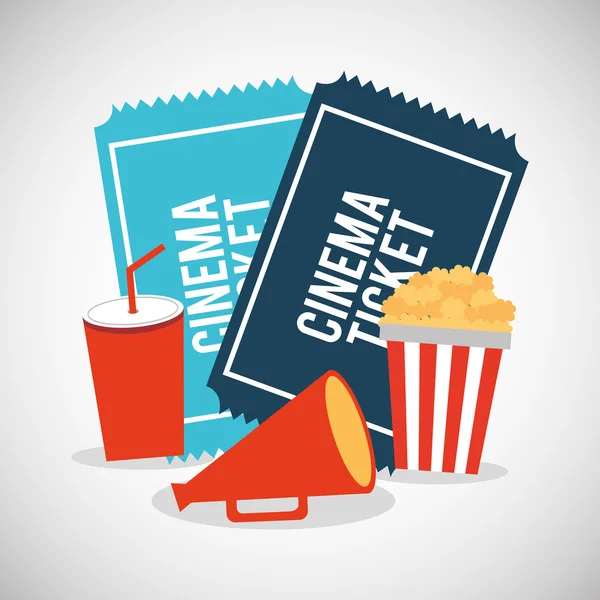 Cinema intrattenimento piatto icona — Vettoriale Stock