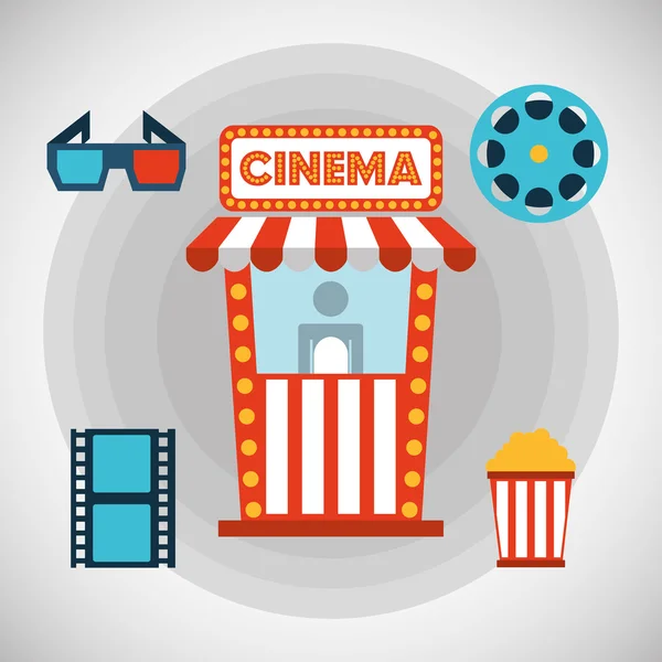 Cinema entertainment flat icon — Stock Vector