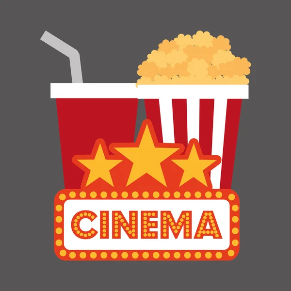 Cinéma divertissement plat icône — Image vectorielle