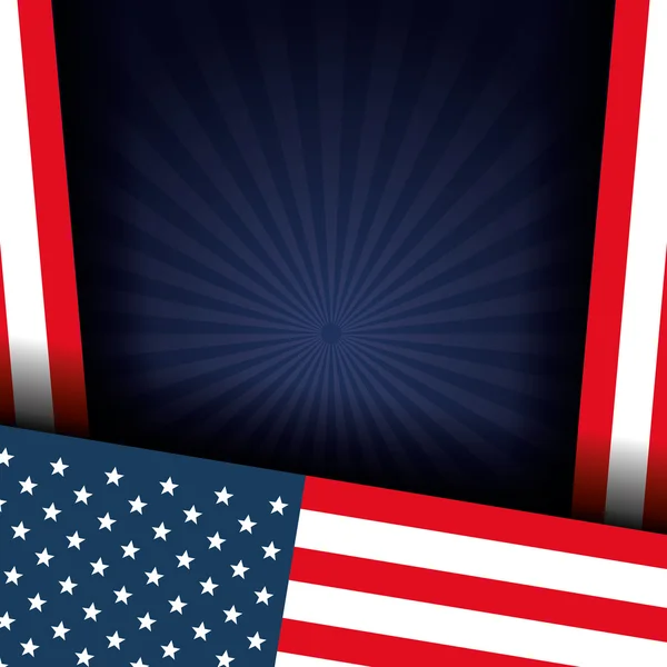 USA vlaggen frame decoratie — Stockvector