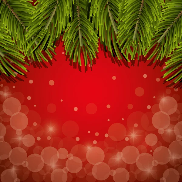 Christmas pine leaves background — Stock Vector