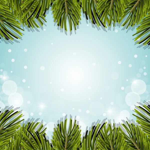 Weihnachten Kiefer Blätter Dekoration Hintergrund — Stockvektor