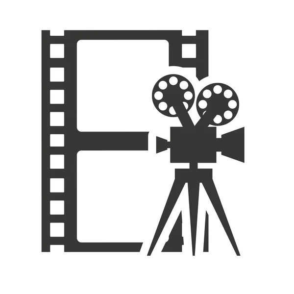 Grabación de cinta con icono de cine — Archivo Imágenes Vectoriales