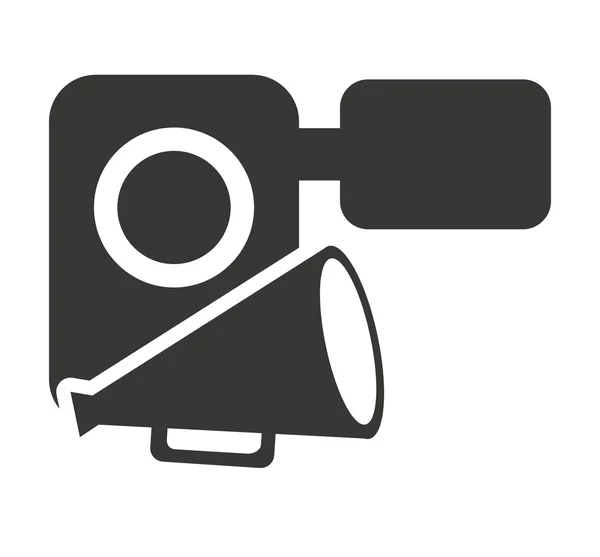 Handliche Kamera mit Kino-Ikone — Stockvektor