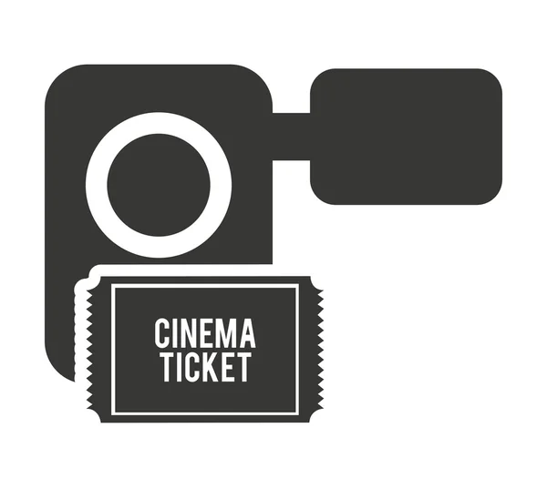 Handige cam met cinema pictogram — Stockvector