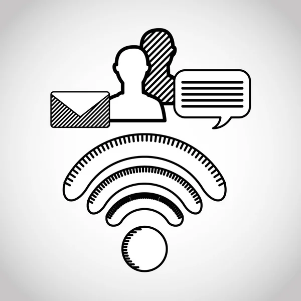 Wifi connection signal icons — Stock Vector