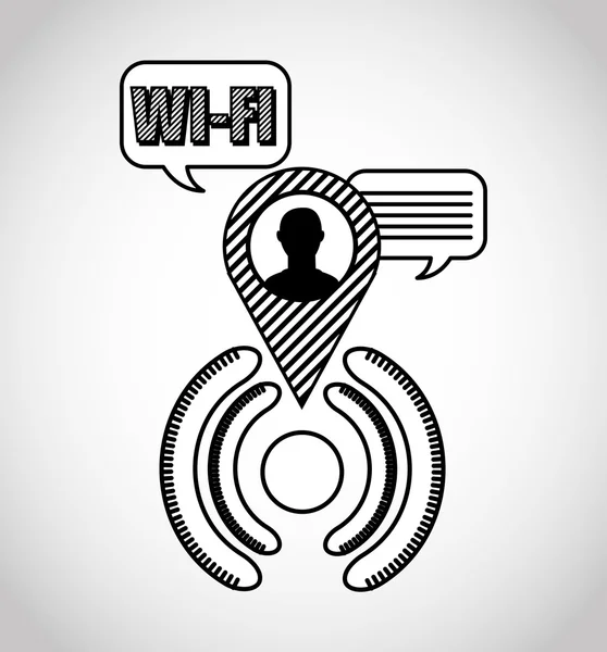 Iconos de señal de conexión wifi — Archivo Imágenes Vectoriales