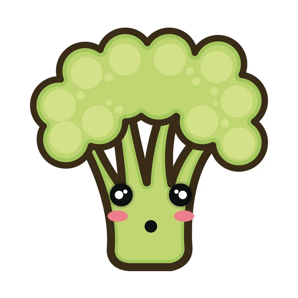 Brokoli kartun kawaii - Stok Vektor