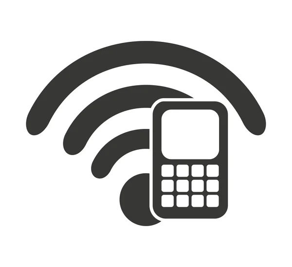 WiFi vågor signal med ikonen — Stock vektor