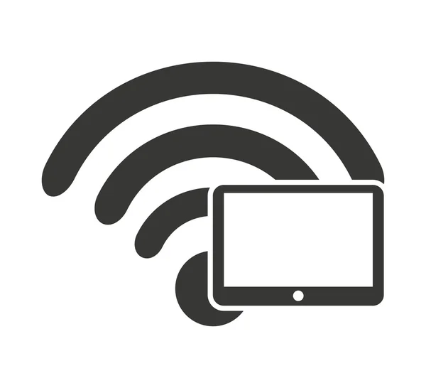 Señal de ondas wifi con icono — Archivo Imágenes Vectoriales