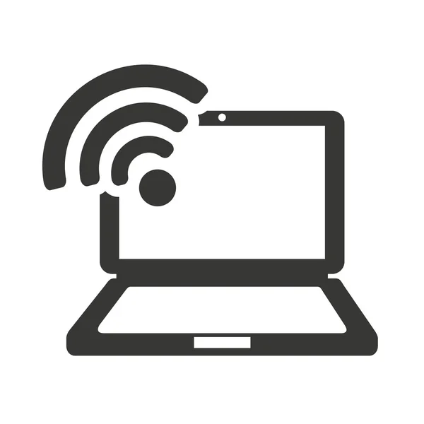 Señal de ondas wifi con icono — Vector de stock