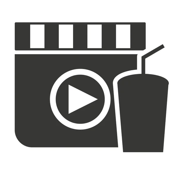 Clapperboard ikoną kina — Wektor stockowy