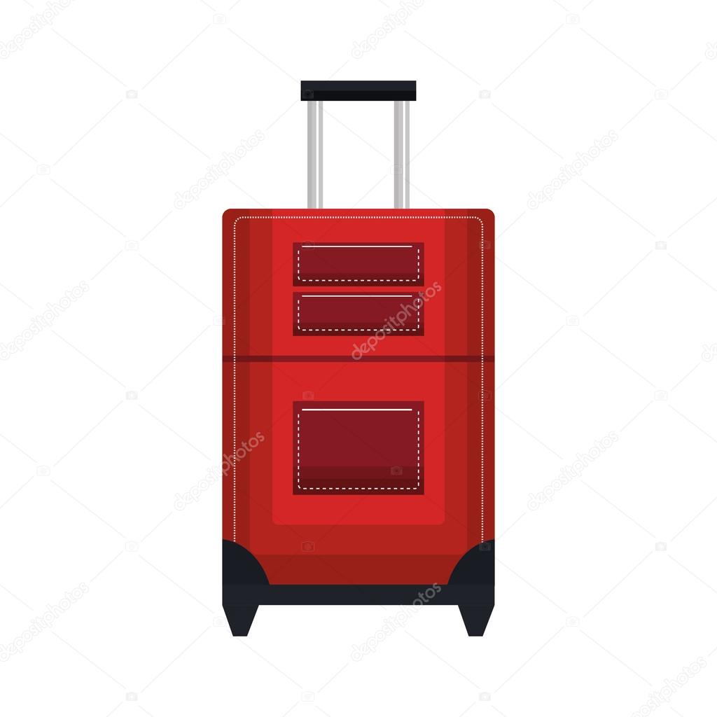 red travel suitcase