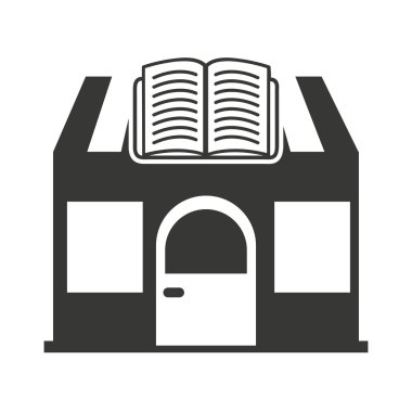 ticari izole simgesiyle bina mağaza