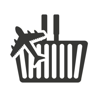 alışveriş sepeti ile ticari izole simgesi