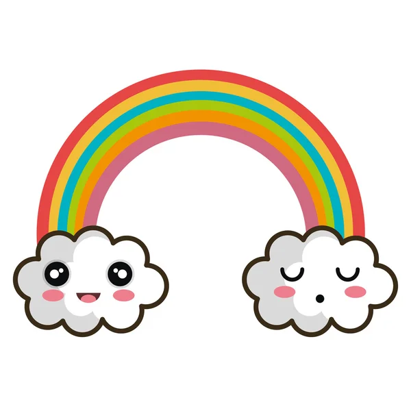 Kawaii cartoon rainbow — стоковый вектор