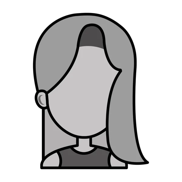 Avatar vrouw silhouet — Stockvector