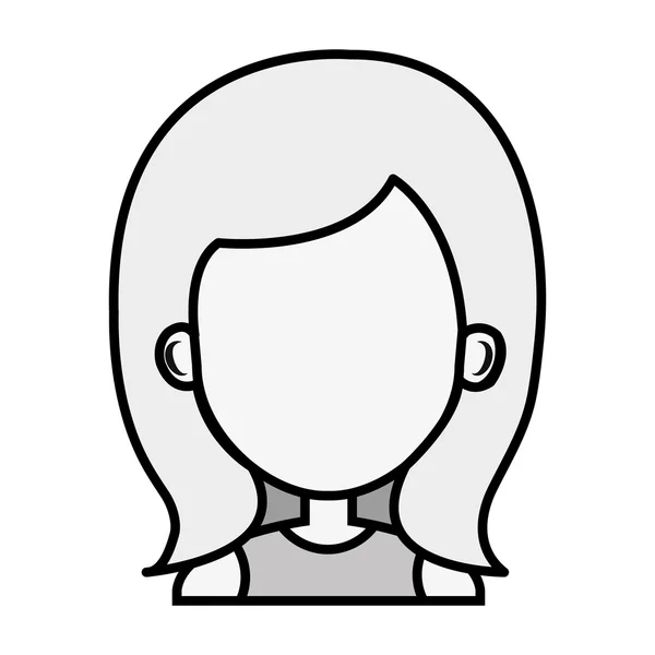 Silueta de mujer avatar — Vector de stock