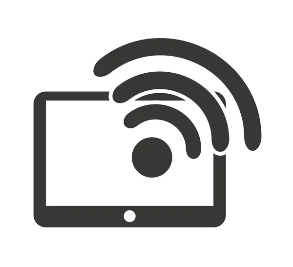 Wi-Fi волны сигнал с иконкой — стоковый вектор