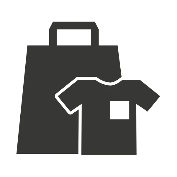 Shoppingväska med kommersiella isolerade ikon — Stock vektor
