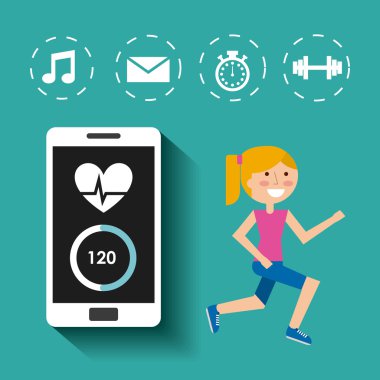 Smartphone giyilebilir teknoloji simgeleri