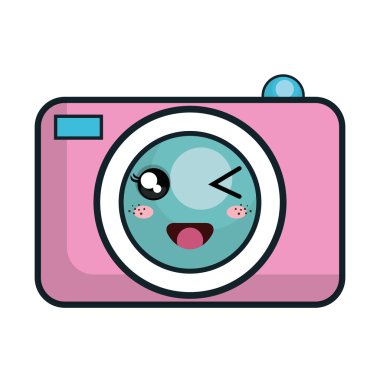Kawaii karikatür fotoğraf kamera